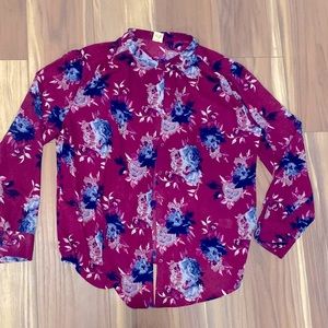 FLORAL BUTTON UP